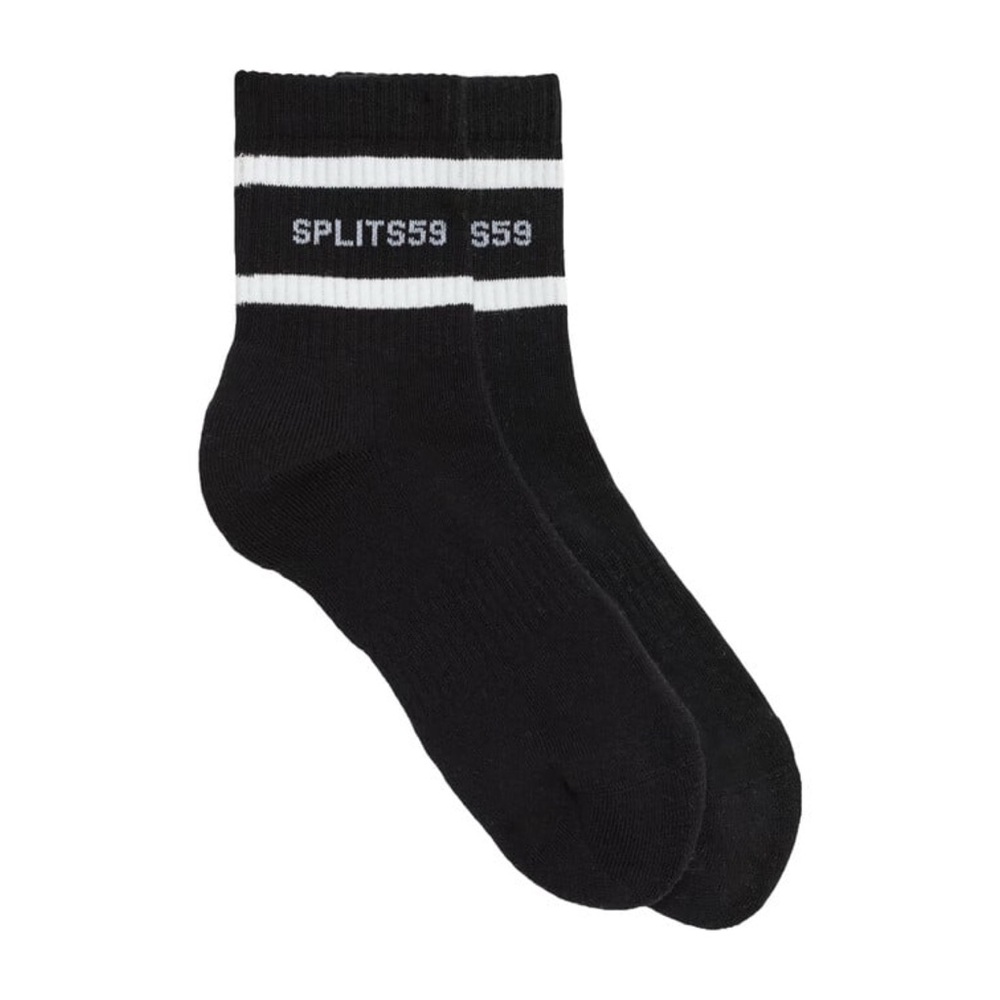 New Splits59 Women’s Logo Stripe Quarter Socks in Black/White